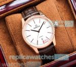 Omega Copy Watch Rose Gold Bezel Brown Leather Strap (6)_th.jpg